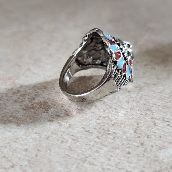 Native American Indian Chief ring size 11 - Picture 3 of 5